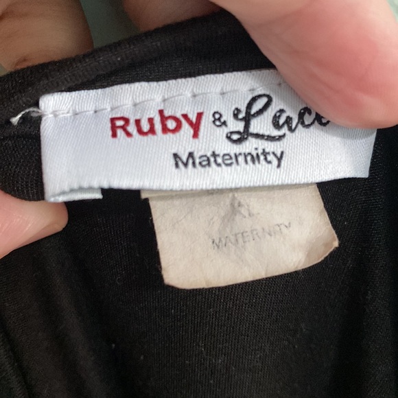 Bebe on the way Black Graphic Maternity T-Shirt sz lg - Picture 3 of 3